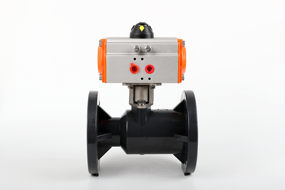 延寿气动法兰一体球阀